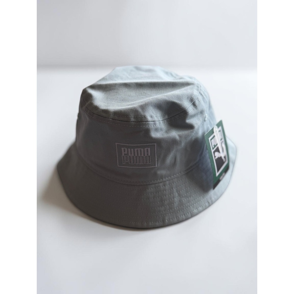 Puma Youth Bucket Hat Light Sage Green Embroidered Logo OSFA 942299 02 NWT